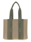 Chloé Bicolor Linen Tote Bag