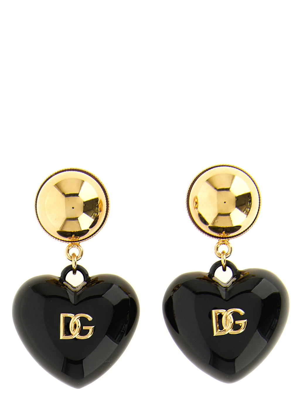 Dolce & Gabbana Black Brass Earrings