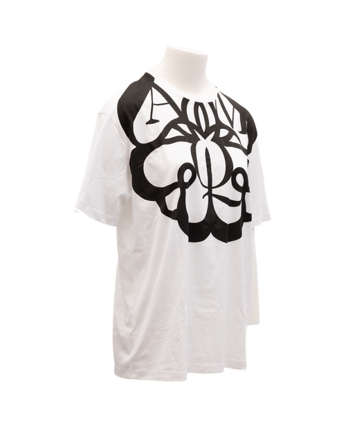 Alexander McQueen White Cotton Printed T-shirt