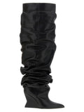 Balmain Black Calfskin Over The Knee