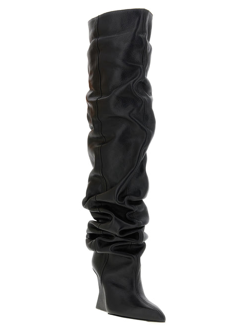 Balmain Black Calfskin Over The Knee