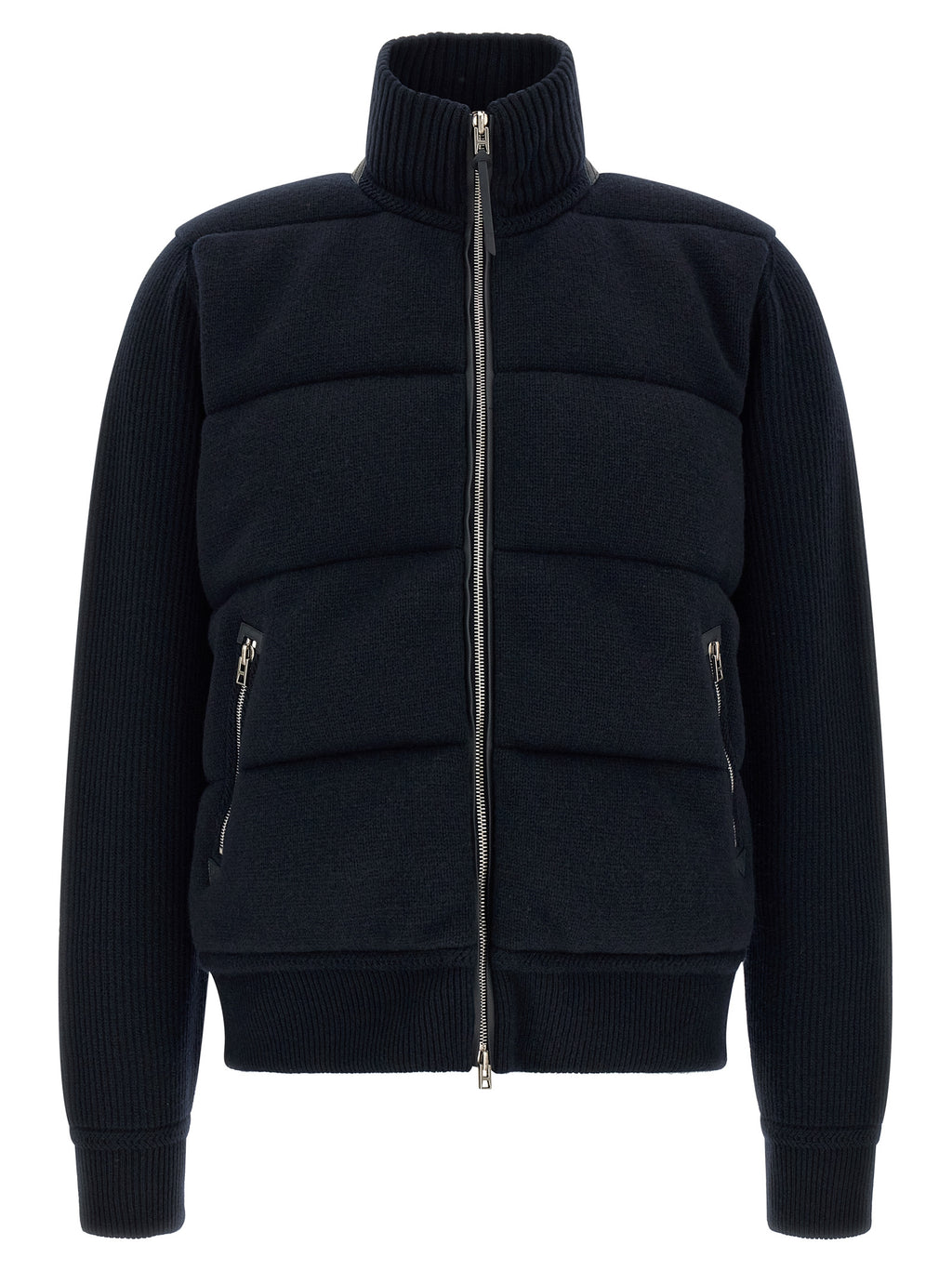 Tom Ford Blue Virgin Wool Full-Length Jacket