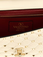 Valentino Garavani White Lamb Leather Shoulder Bag