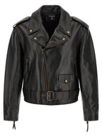 Balmain Black Calfskin Leather Jacket