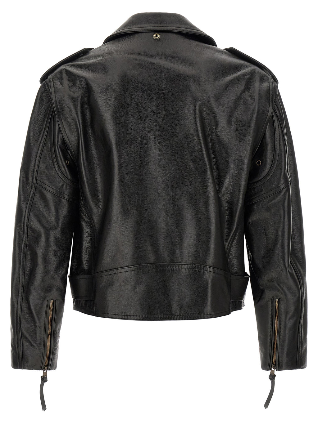 Balmain Black Calfskin Leather Jacket