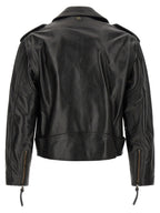 Balmain Black Calfskin Leather Jacket