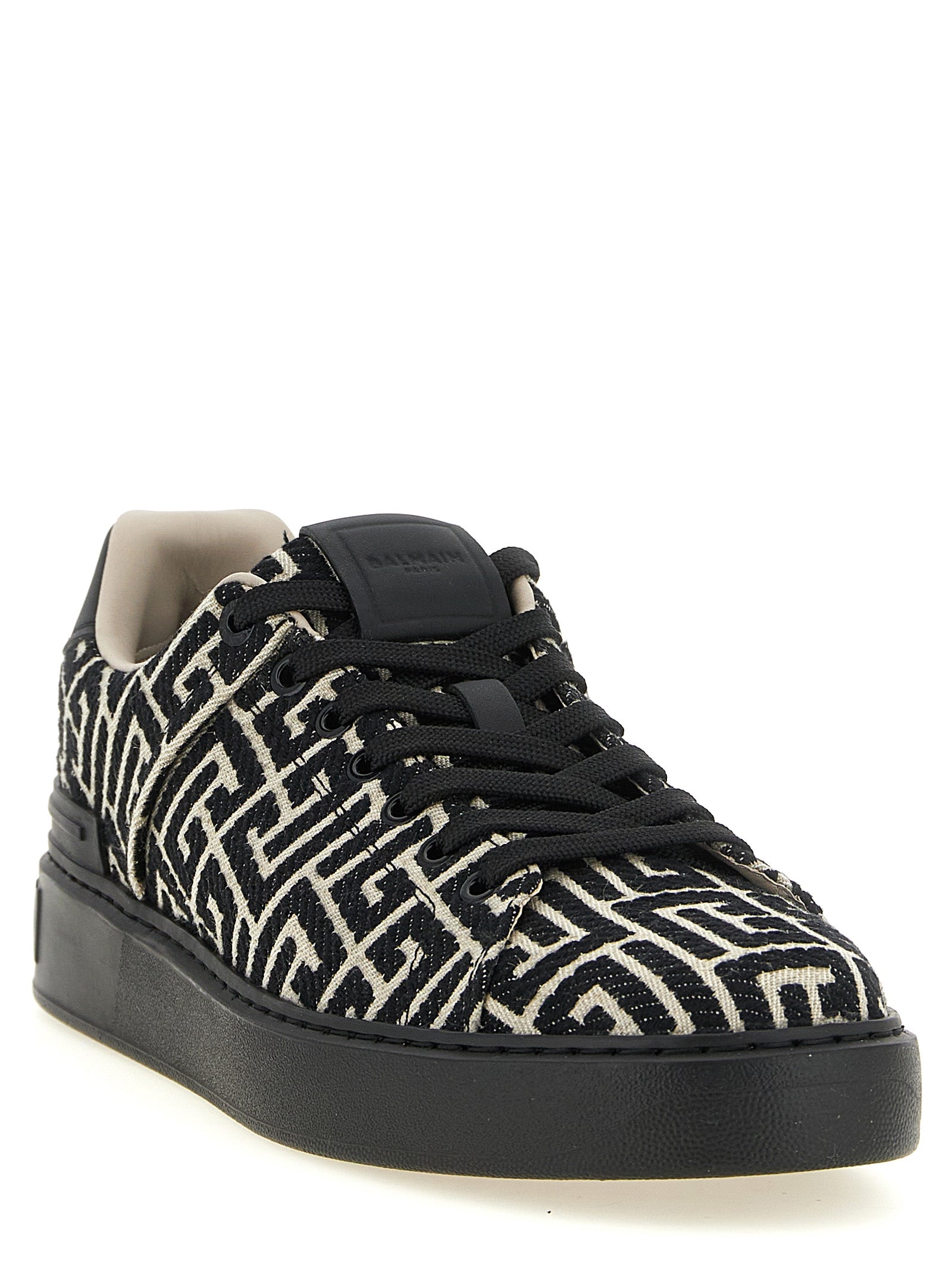Balmain Bicolor Cotton Low Top Sneakers