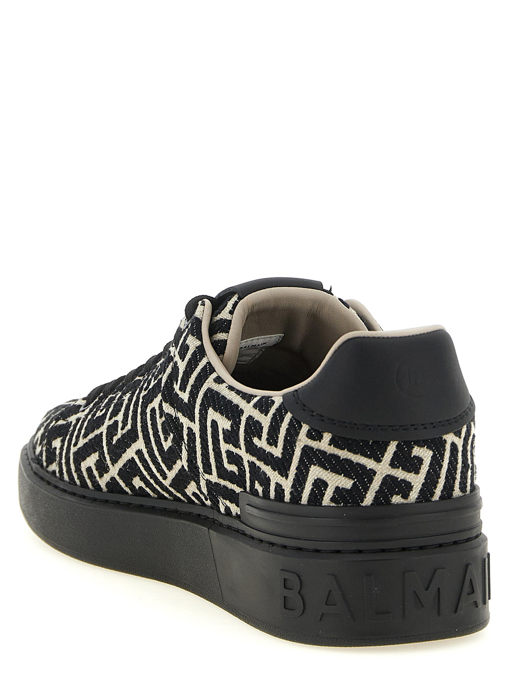 Balmain Bicolor Cotton Low Top Sneakers