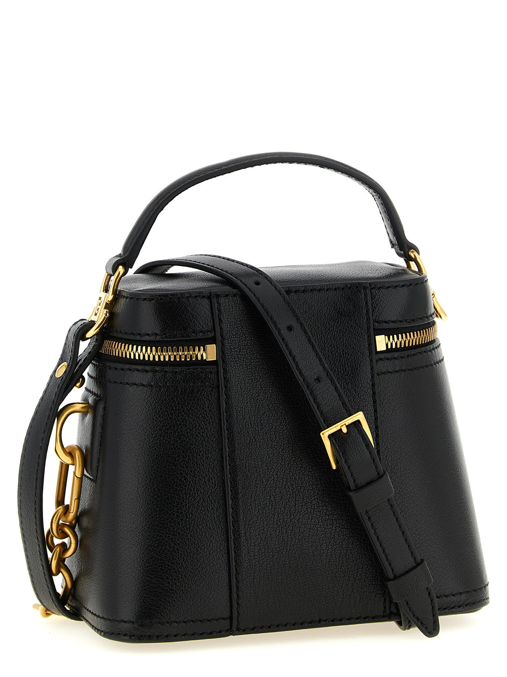Balmain Black Buffalo Leather Handbag