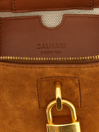 Balmain Brown Calfskin Handbag