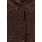 Tory Burch Brown Goatskin Leather Jacket