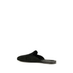 Dolce & Gabbana Black Calf Leather Bos Taurus Mules