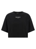 Balmain Black Cotton T-Shirt