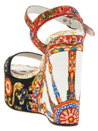 Dolce & Gabbana Multicolor Viscose Wedge Sandals