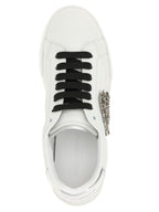 Dolce & Gabbana Silver Calfskin Low Top Sneakers