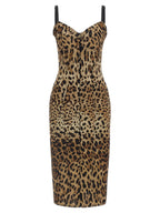 Dolce & Gabbana Brown Polyamide Midi Dress