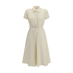 Fendi Beige Wool Oves Aries Casual Dress