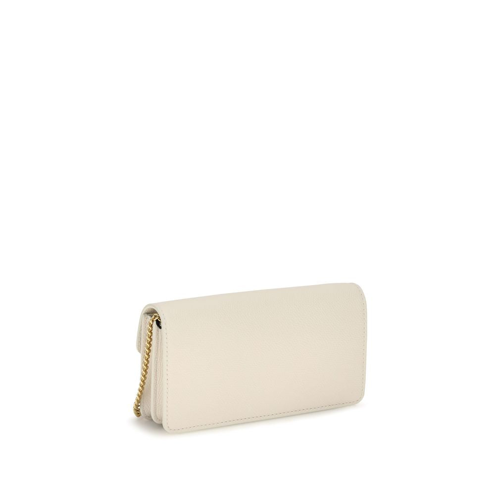 Valentino Garavani Beige Calf Leather Bos Taurus Wallet