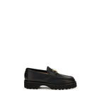 Valentino Garavani Black Calf Leather Bos Taurus Platform Loafers