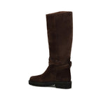 Valentino Garavani Brown Suede Leather Flat Boots