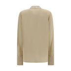 Fendi Beige Silk Dress Shirt