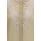 Fendi Beige Silk Dress Shirt