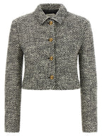 Versace Bicolor Virgin Wool Full-Length Jacket