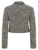 Versace Bicolor Virgin Wool Full-Length Jacket