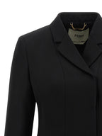 Fendi Black Virgin Wool Blazer