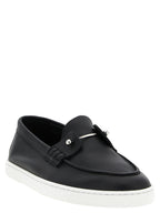 Christian Louboutin Black Calfskin Slip-On Loafers