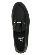 Christian Louboutin Black Calfskin Slip-On Loafers