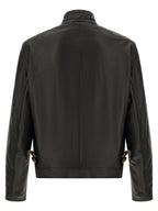 Versace Black Lamb Leather Leather Jacket