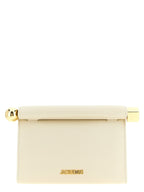Jacquemus White Lamb Leather Clutch Bag