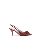 Valentino Garavani Red Calf Leather Bos Taurus High Heel Pumps