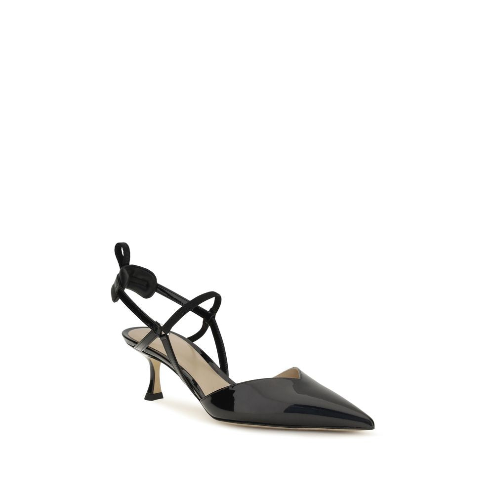Fendi Black Calf Leather Bos Taurus Pumps