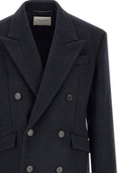 Saint Laurent Blue Wool Coat