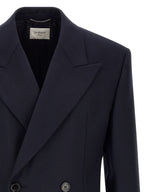 Saint Laurent Blue Wool Blazer