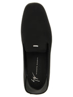 Giuseppe Zanotti Black Viscose Slip-On Loafers
