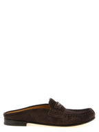 Fendi Brown Calfskin Slip-On Loafers