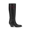 Chloé Black Calf Leather Bos Taurus Over The Knee