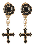 Dolce & Gabbana Black Brass Earrings