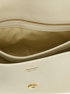 Ferragamo White Calfskin Shoulder Bag