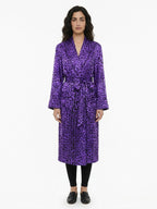 Dolce & Gabbana Purple Silk Coat