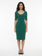 Dolce & Gabbana Green Acetate Casual Dress