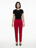 Dolce & Gabbana Red Elastane Dress Pants