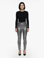 Dolce & Gabbana Silver Polyester Leggings