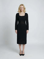 Dolce & Gabbana Black Cashmere Cocktail Dress