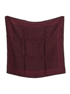 Givenchy Burgundy Silk Pocket Square