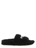 Balenciaga Black Polyester Slides