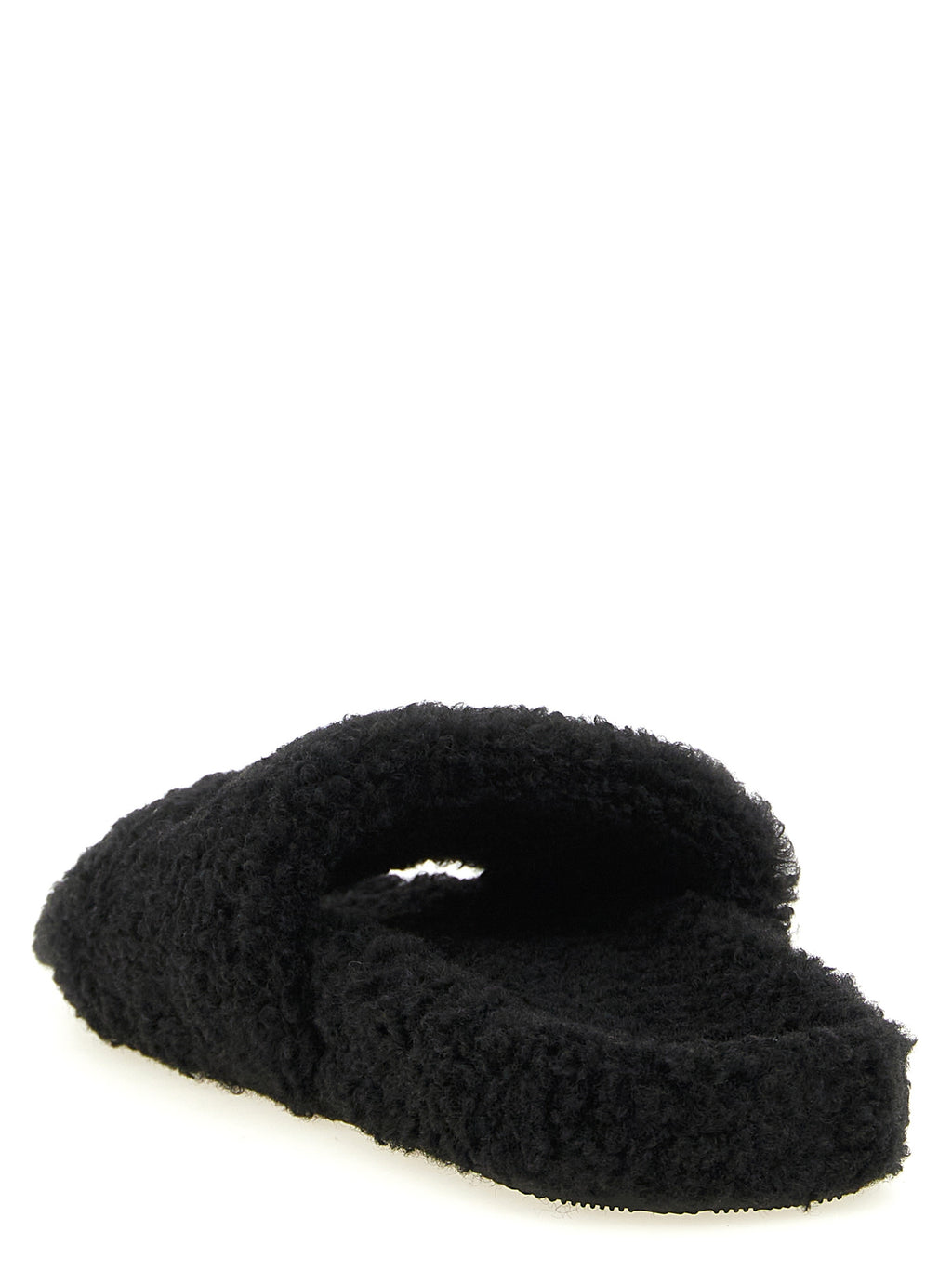 Balenciaga Black Polyester Slides